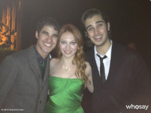 darren and joey with jackie emerson (foxface in THG)