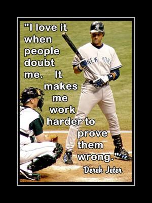 Baseball Poster Derek Jeter Yankees Photo Quote Wall Art Print 5x7 ...