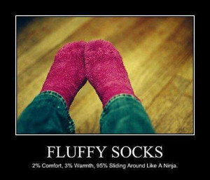 Cozy, comfy, fluffy socks rock! ;-)