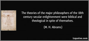 The theories of the major philosophers of the 18th century secular ...