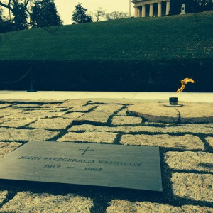 JFK quotes inscribed opposit burial site - Picture of Arlington ...