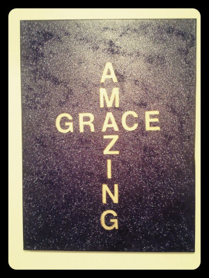 Amazing Grace quote with black/purple glitter by handmade91, $39.99