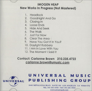 Imogen Heap, Speak For Yourself - New Works In Progress, USA, Promo ...
