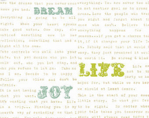 Quotes Fabric - Love Notes Yolo (natural) Fabric by Echo Park Paper Co ...