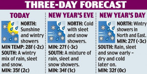 Yesterday temperatures plummeted to -18C in someareas and forecasters ...