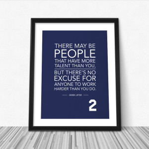 Gift this wall quote to someone that needs to work harder. Only $37