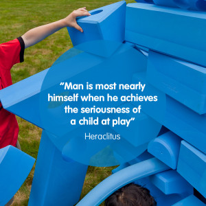 Inspirational quote from Heraclitus about man and play