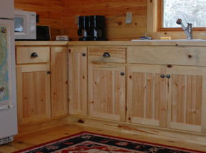 Rustic Knotty Pine Kitchen Cabinets