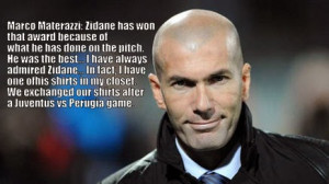 Zidane Quotes Marco materazzi: zidane has