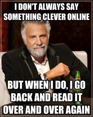 don’t always say something clever online… [LOL]