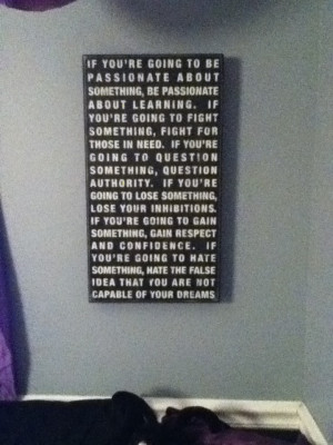 Quote above my bed