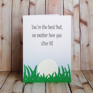 Fathers Day Card, Golf, For Dad, Funny Handmade Card, Birthday on Etsy ...