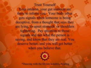 trust your instincts