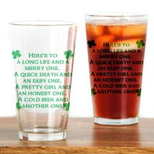 Cold Beer Irish Quote Drinking Glass