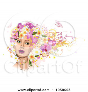 1058605-Womans-Face-With-Pink-Butterflies-And-Flowers-In-Her-Hair.jpg