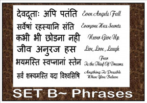 Details about SANSKRIT script TATTOO WORD QUOTE temporary waterproof ...
