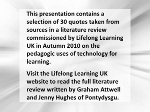 ... in teaching and learning in 30 Quotes from different research reports