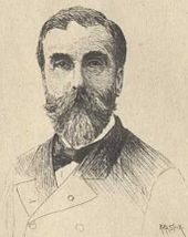 Pencil sketch of Ludovic Halévy, who with Henri Meilhac wrote the ...