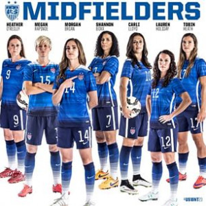 ... are the midfielders for the 2015 U.S. Women's World Cup Team. #USWNT23