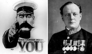 ... was no love lost between Lord Kitchener, left, and Winston Churchill