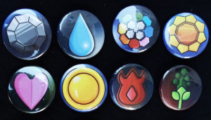 Indigo League Buttons