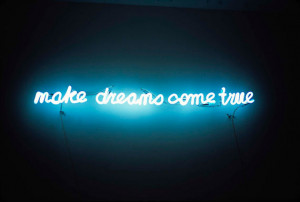 dreams, lights, neon, sign, words