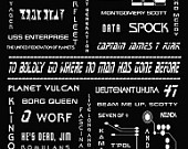 Star Trek Poster - Trekie print - Star Trek Movie Quotes - Original ...