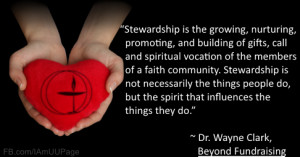 Stewardship is the growing, nurturing, promoting, and building of ...