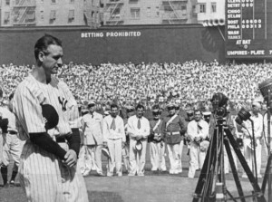 July 4, 1939: Legendary Yankees first baseman Lou Gehrig delivered his ...