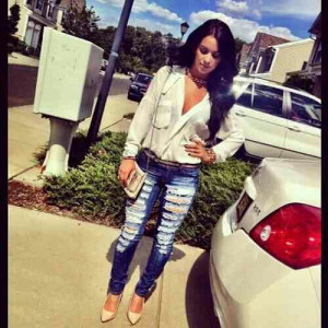 For Tiffany. Ripped Jeans Outfits.