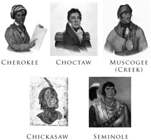 Gallery of the Five Civilized Tribes. The portraits were drawn or ...