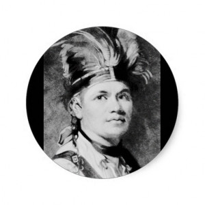 brant_joseph_mohawk_indian_chief_round_sticker ...