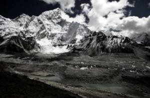 Mt Everest, Lhotse and Nuptse from Kala Patthar, 5545m above sea level ...