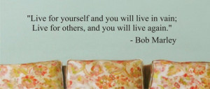 live for yourself BOB MARLEY quote decal sticker w