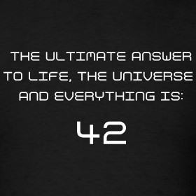 Design ~ HITCHHIKER'S GUIDE 42 T-SHIRT
