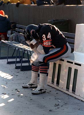 Payton after his last game in 1987 at Soldier Field Chicago