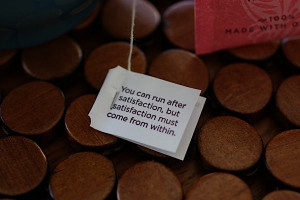 Yogi tea quote: “ You can run after satisfaction, but satisfaction ...