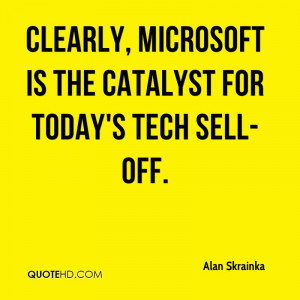 Clearly, Microsoft is the catalyst for today's tech sell-off.