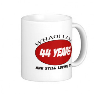 cool 44 years old birthday designs coffee mug