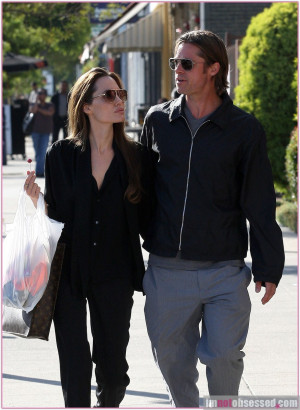 Brad Pitt and Angelina Jolie Looking Happy While Making Party ...