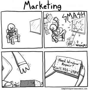 funny-marketing-brick-broken-window | « This Is One Way To Improve ...