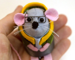 The Big Bang Theory Leonard Hofstad ter Mouse ornament set felt cute ...