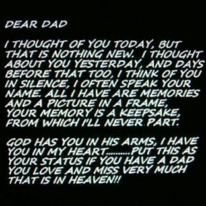 Miss you dad! Happy birthday xx