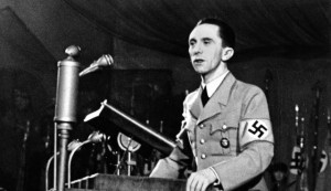 In this 1938 file photo, Nazi propaganda minister Dr. Joseph Goebbels ...