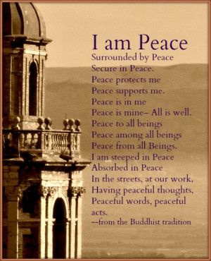 Quote of the Day #12 I Am Peace