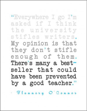 Flannery O'Connor literary quote typography print by jenniferdare, $10 ...
