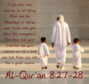 you who have belived do not betray Allah and the Messenger or betray ...