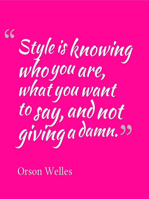 Orson Welles fashion quote