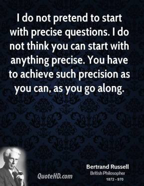 do not pretend to start with precise questions. I do not think you ...