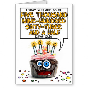 Happy Birthday Cupcake - 16 years old Greeting Card